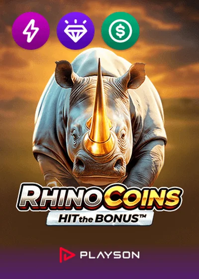 Rhino Coins Hit the Bonus spilleautomat fra Playson